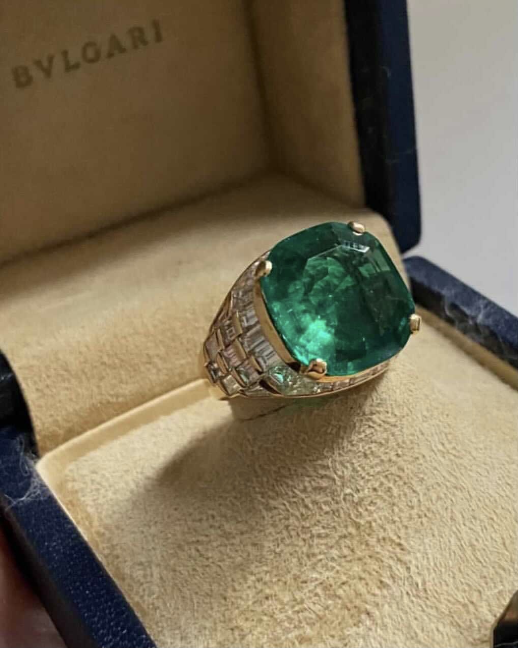 BVLGARIRing Emerald/ diamond / 18k gold | TADASHI*VINTAGE